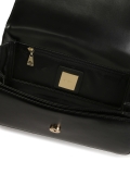 Borsa baguette nera con due cinghie CAMILLE