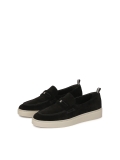 Sneakers slip-on nere con logo argentato  KS ETIENNE