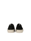 Sneakers slip-on nere con logo argentato  KS ETIENNE