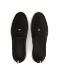 Sneakers slip-on nere con logo argentato  KS ETIENNE