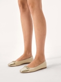 Ballerine in pelle con nasi dorati SISSI
