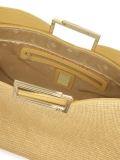 Borsa in rafia beige con manici costruiti AUDREY
