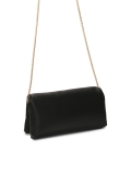Borsa nera a soffietto con decorazioni in metallo ISADORA