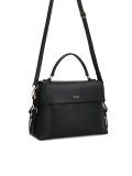 Borsa nera a trapezio con patta e impugnatura  FIORAYA