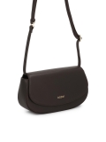 Borsa rigida marrone con tracolla NALYA