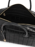 Borsa in pelle nera goffrata MIREYA