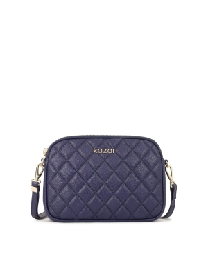 Borsa piccola blu navy con motivo trapuntato