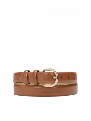 Cintura stretta classica in pelle liscia 