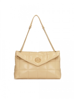 Borsa in pelle con motivo trapuntato