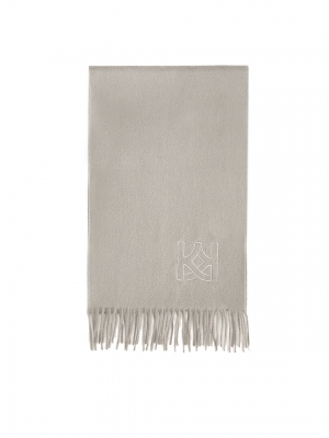 Sciarpa di lusso in cashmere di colore grigio