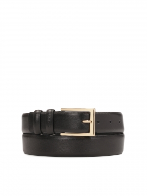 Cintura classica stretta con fibbia dorata 