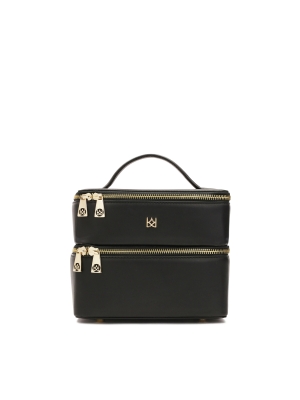 Borsa cosmetica a due scomparti a forma di bauletto