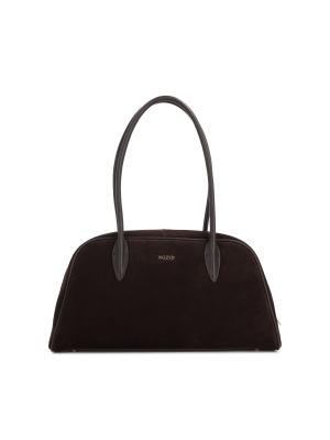 Borsa in pelle scamosciata marrone