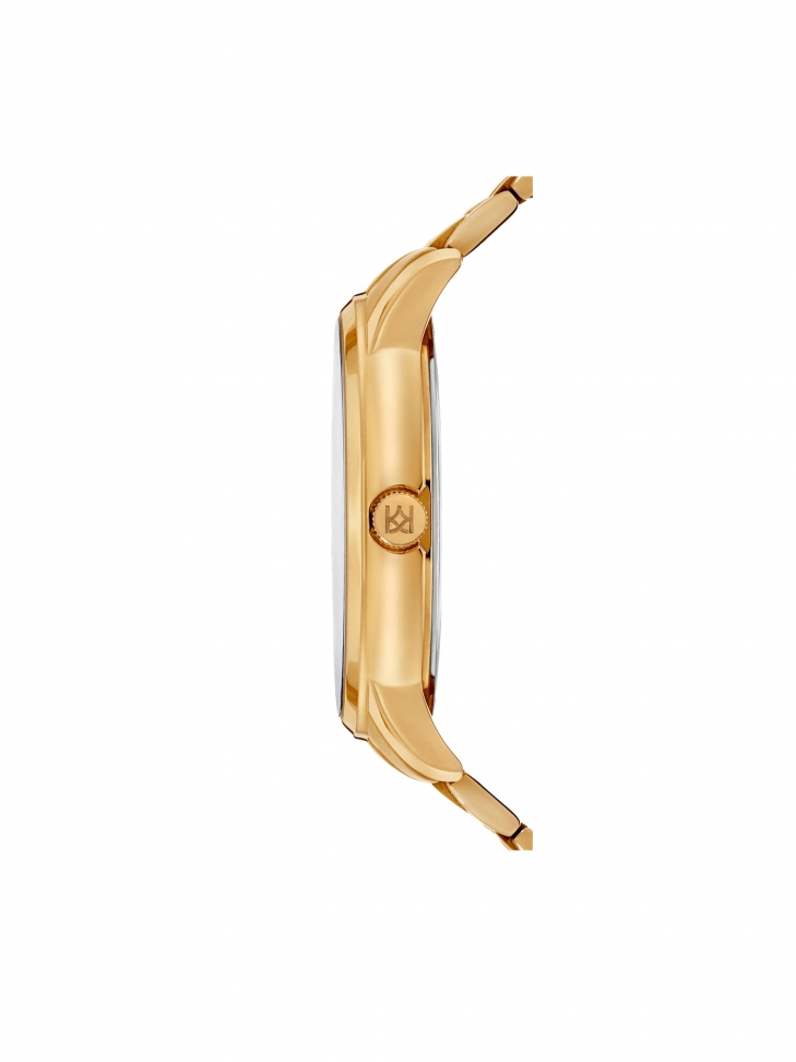 Orologio d'oro con quadrante marrone 