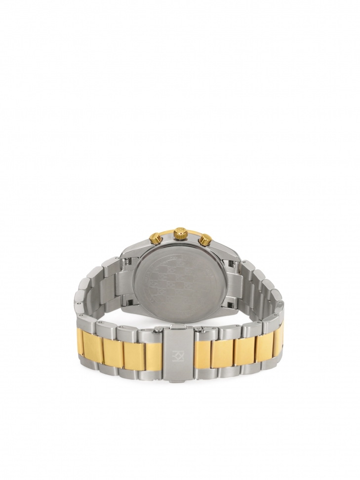 Orologio in argento e oro con cristalli 