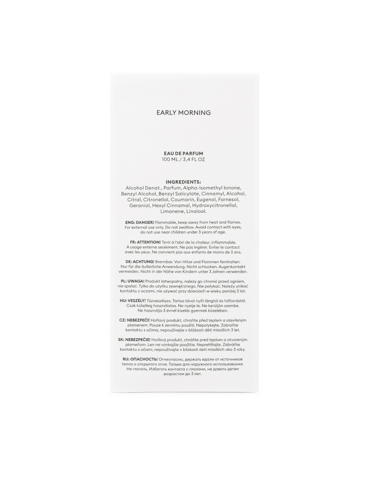 Eau de Parfum donna 100 ml EARLY MORNING