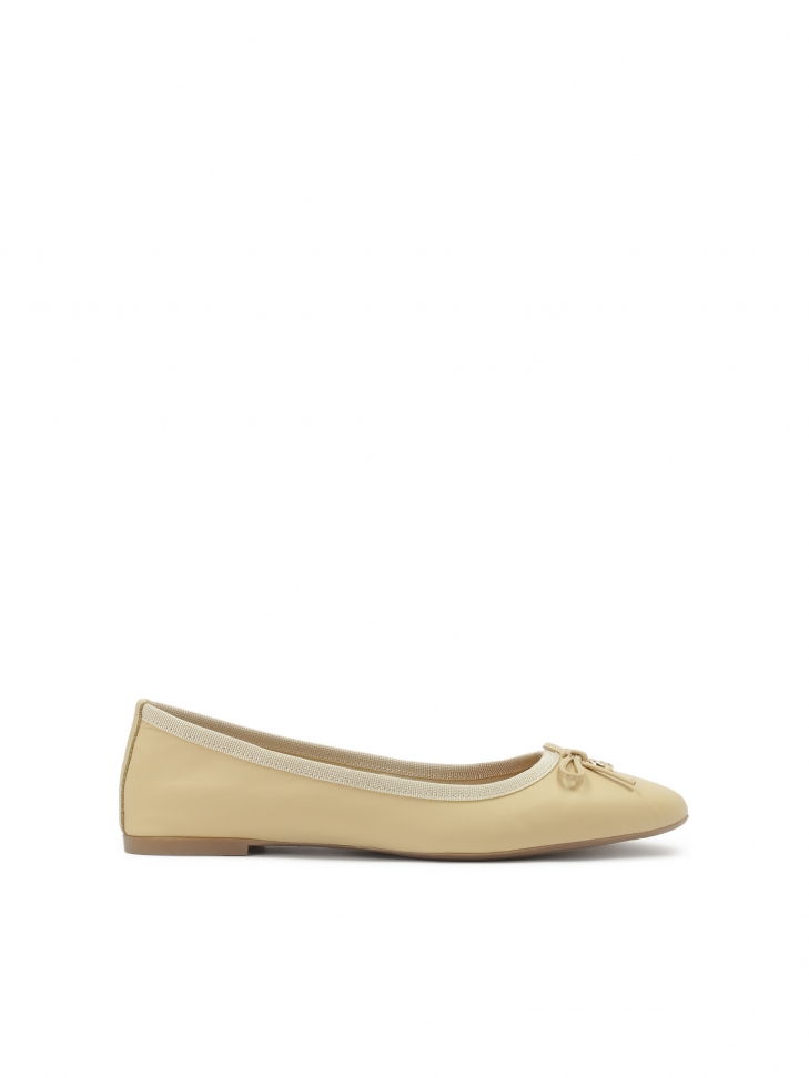 Ballerine classiche in pelle color crema DENISE