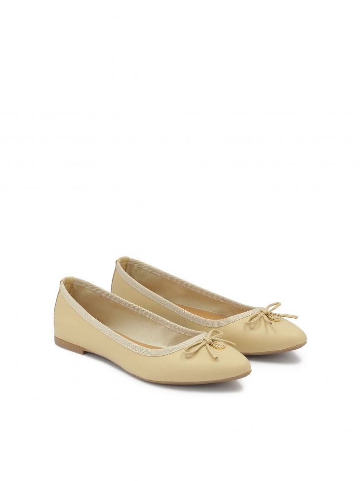 Ballerine classiche in pelle color crema DENISE