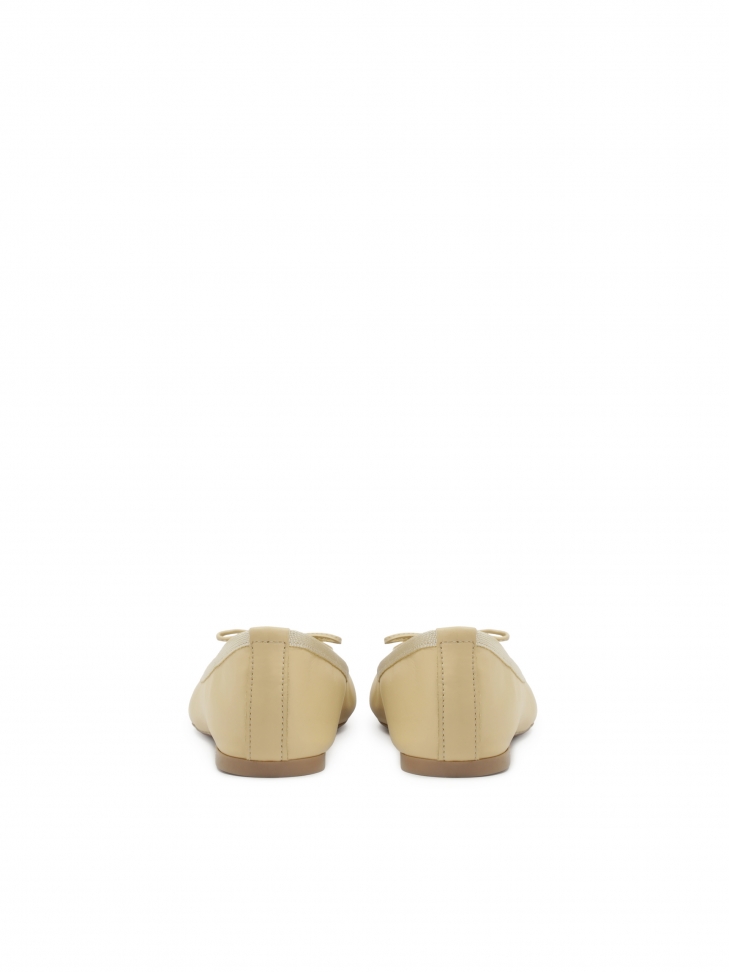 Ballerine classiche in pelle color crema DENISE