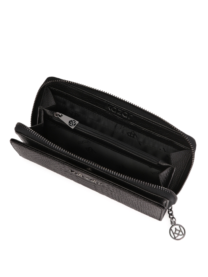 Portafoglio da donna in pelle goffrata con chiusura a cerniera  ROLETTE