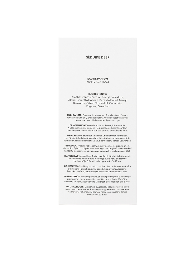 Eau de Parfum da uomo 100 ml SEDUIRE DEEP