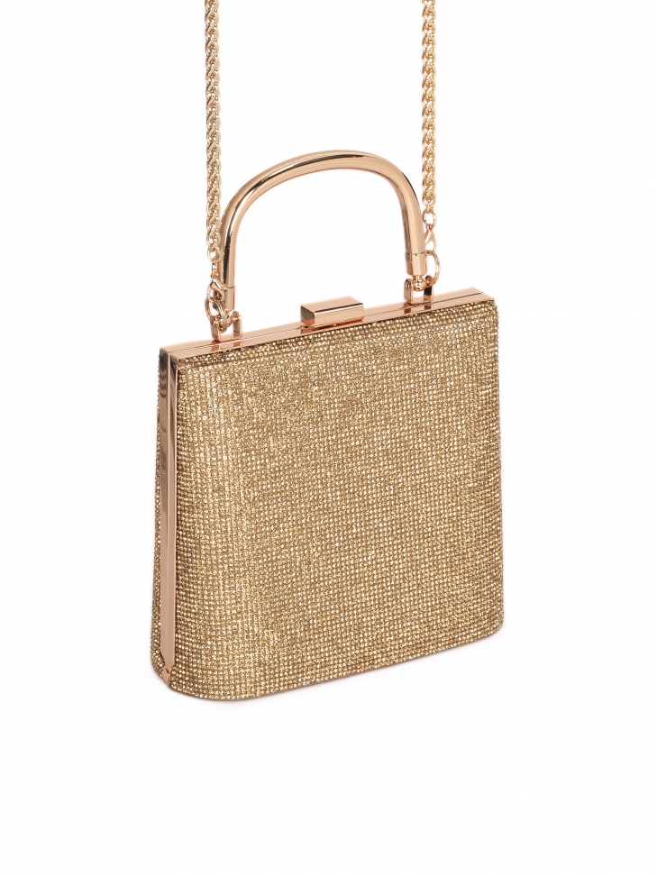 Borsa da sera lucida con manico BELLATRIX