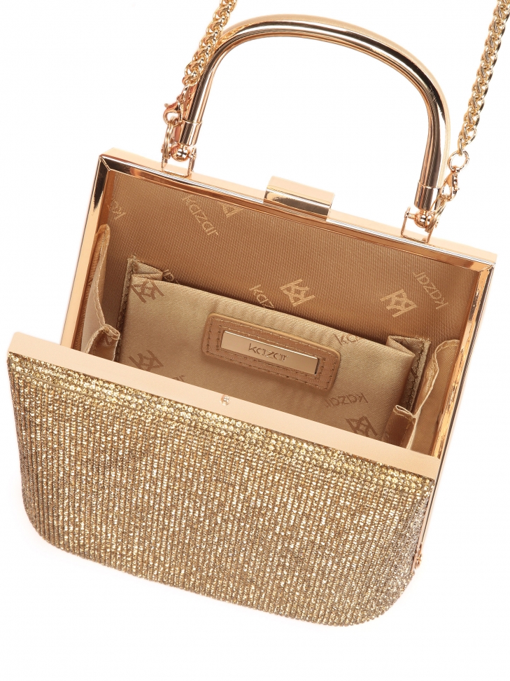 Borsa da sera lucida con manico BELLATRIX