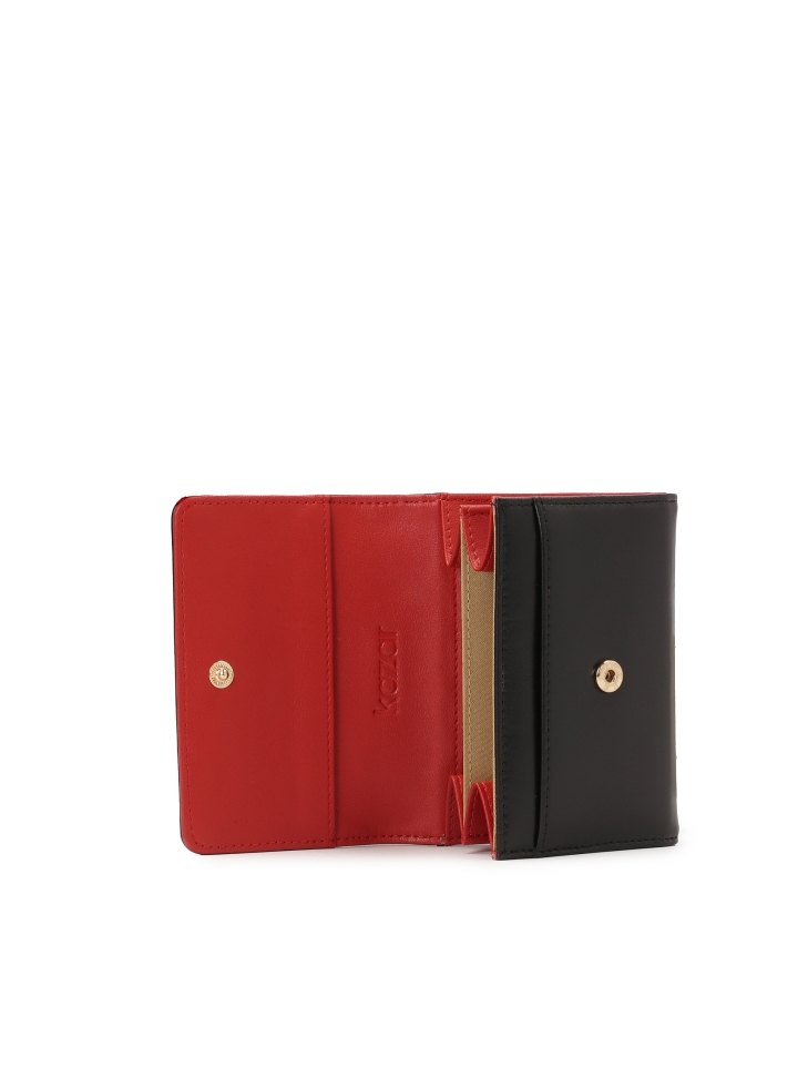 Portafoglio nero con interno rosso MELLY
