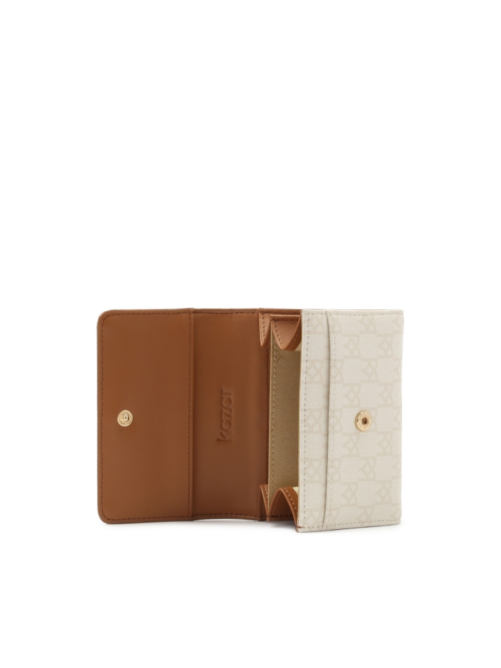 Portafoglio a fantasia con interno marrone MELLY