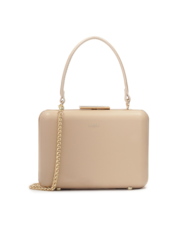 Borsa rigida rivestita in pelle ISET