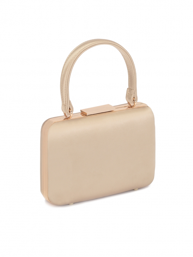 Borsa in pelle rigida con manico e catena ISET