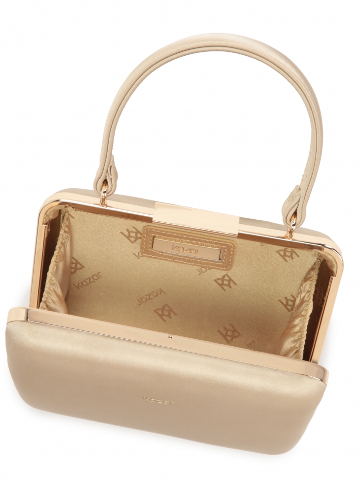 Borsa in pelle rigida con manico e catena ISET