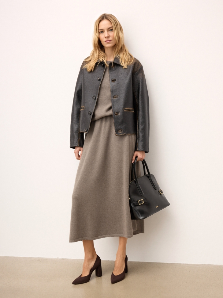 Décolleté in pelle scamosciata marrone BLUEBELL