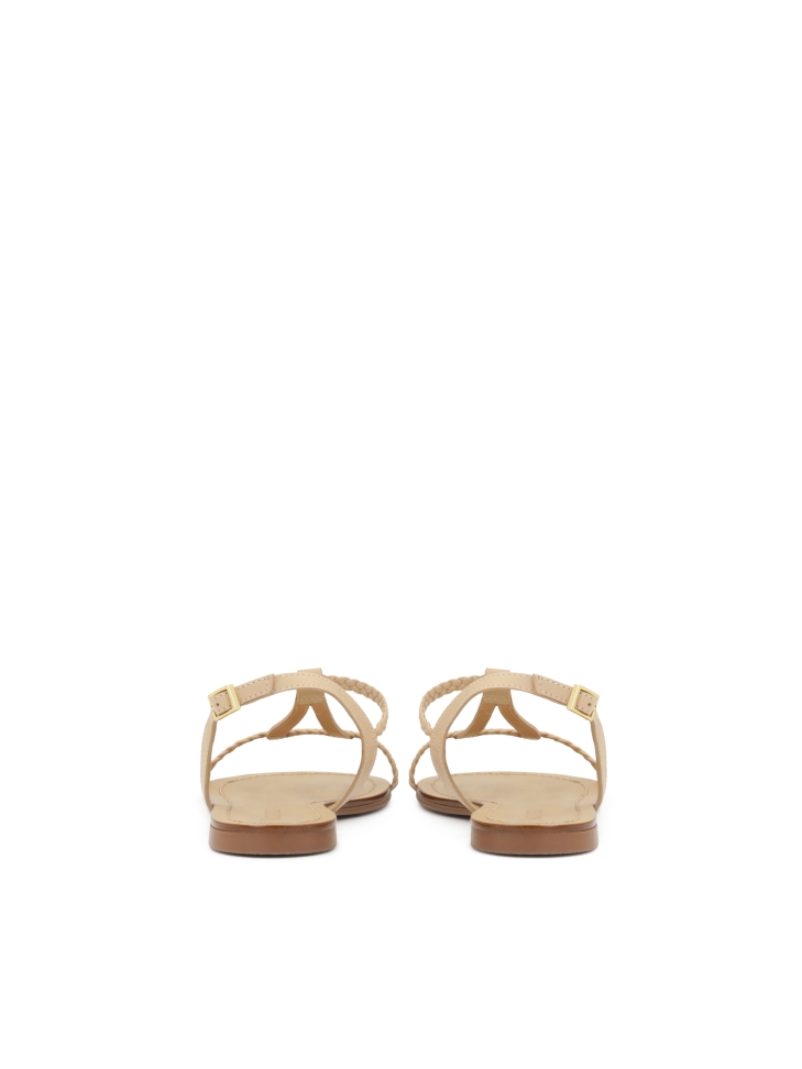 Sandali color beige con cinturino intrecciato  CITRINE
