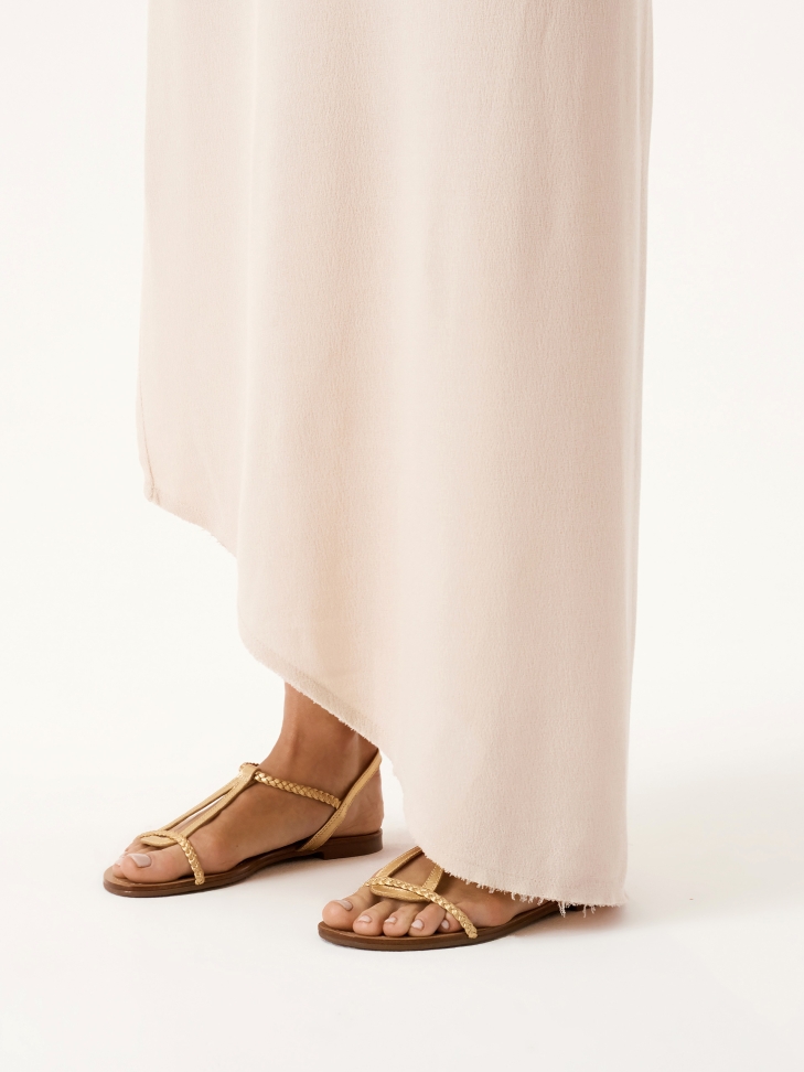 Sandali dorati con suola piatta CITRINE