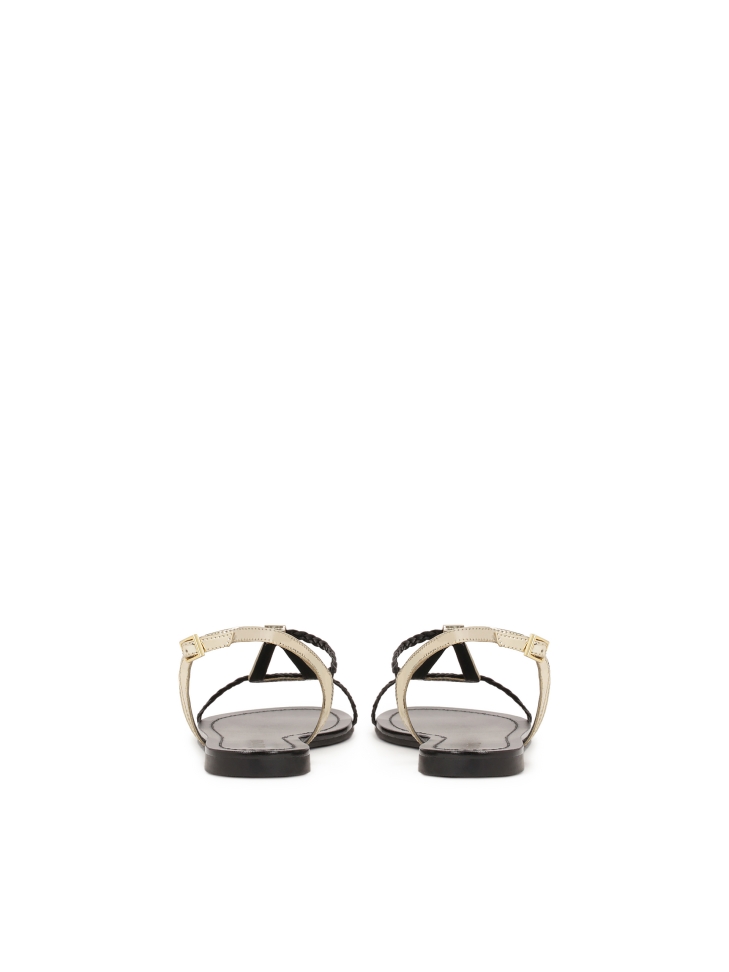 Sandali neri e oro da donna CITRINE