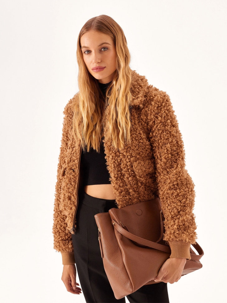 Grande borsa marrone con manici originali  ALEXANDRIA