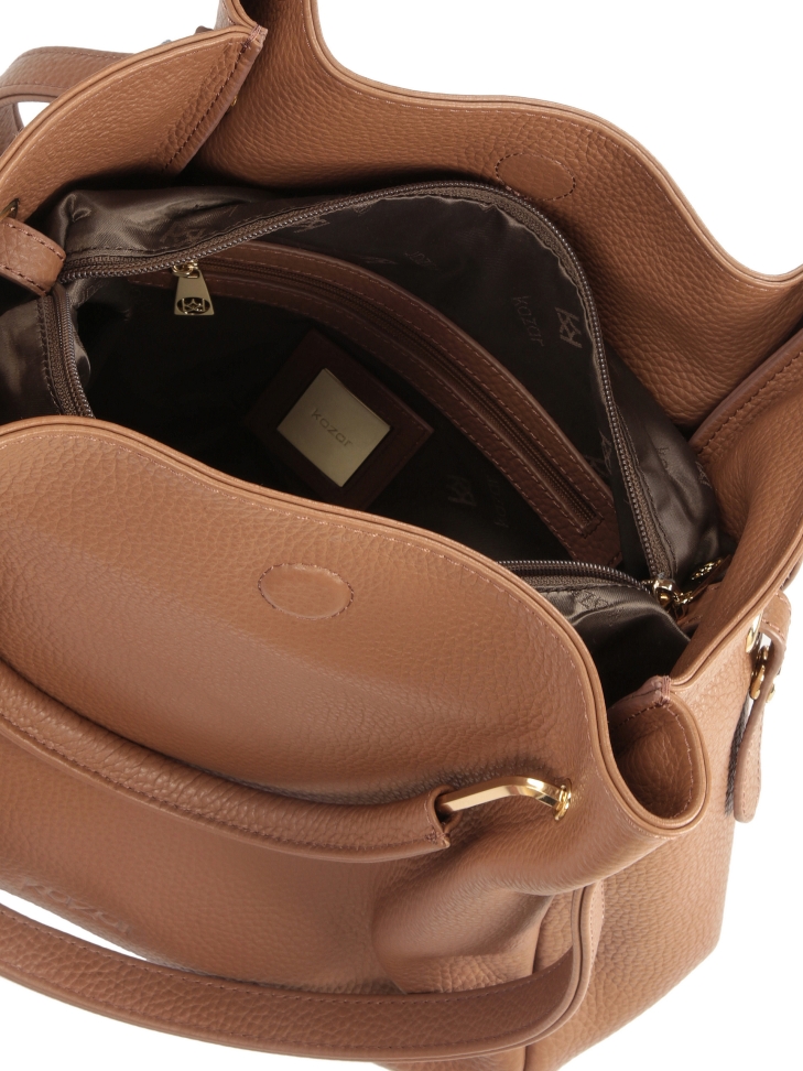 Grande borsa marrone con manici originali  ALEXANDRIA