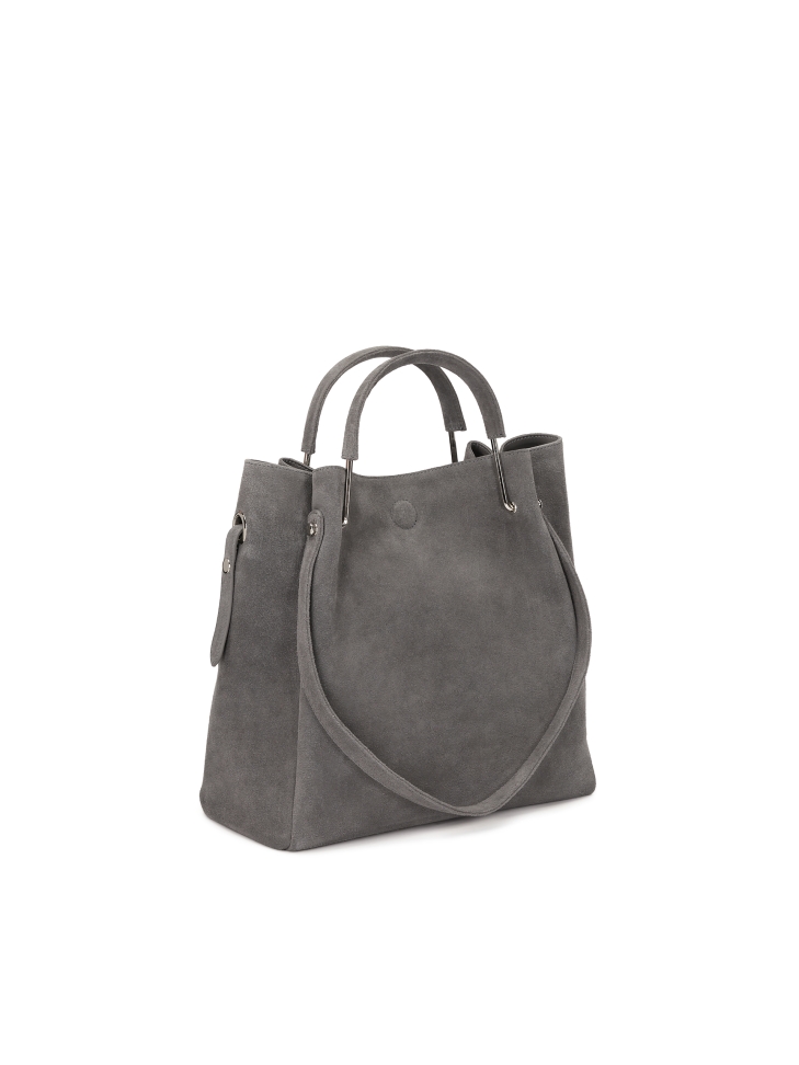 Borsa grigia con due tipi di manici ALEXANDRIA