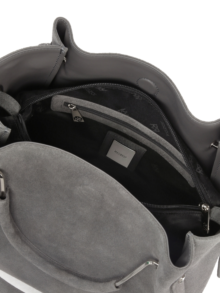 Borsa grigia con due tipi di manici ALEXANDRIA