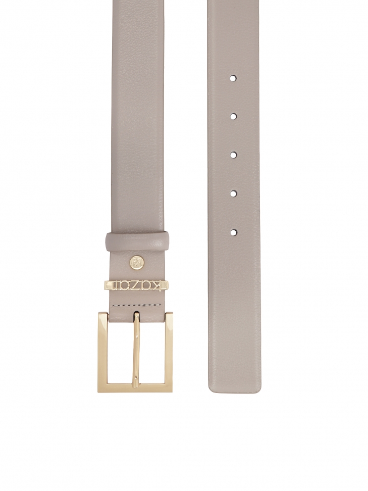 Cintura grigia con passante in metallo con logo SABANA