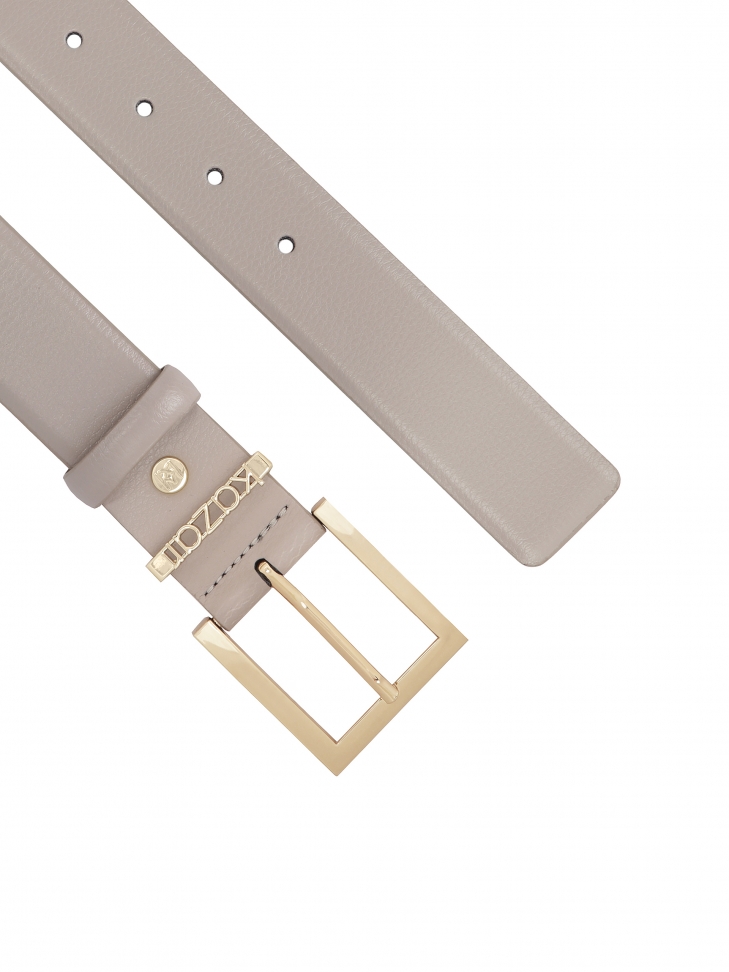 Cintura grigia con passante in metallo con logo SABANA