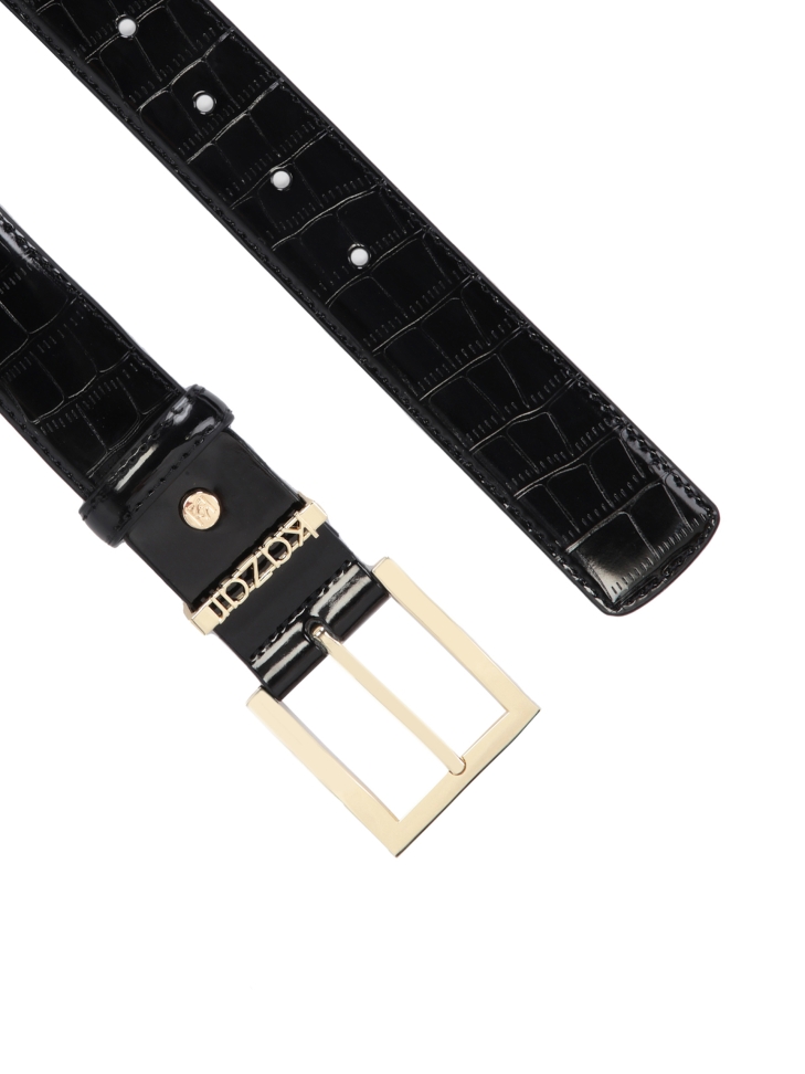 Cintura da donna in vernice nera SABANA