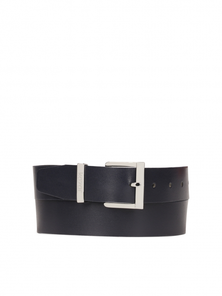 Cintura minimalista blu navy con fibbia argentata  KALMA
