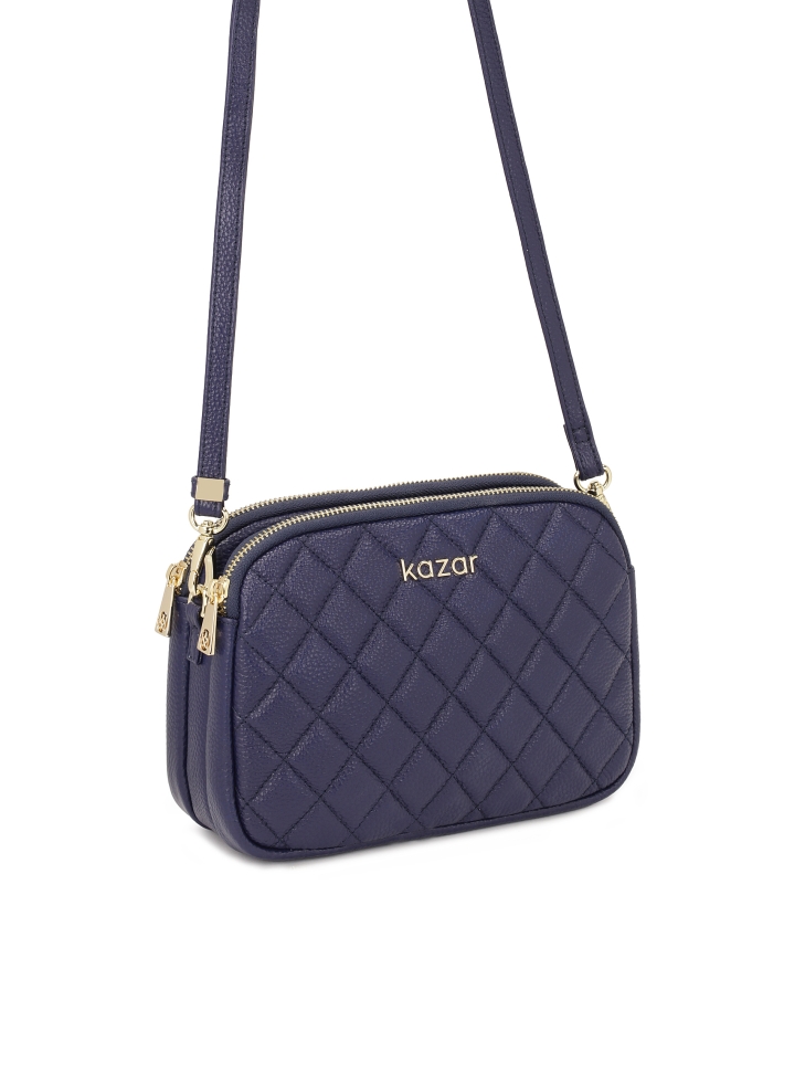 Borsa piccola blu navy con motivo trapuntato RITA