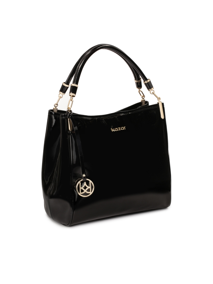 Borsa a tracolla in vernice con portachiavi JENNY