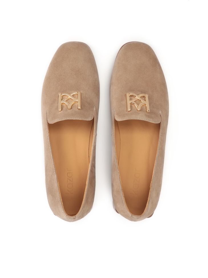 Scarpe in pelle scamosciata con tacco impreziosito HATTIE