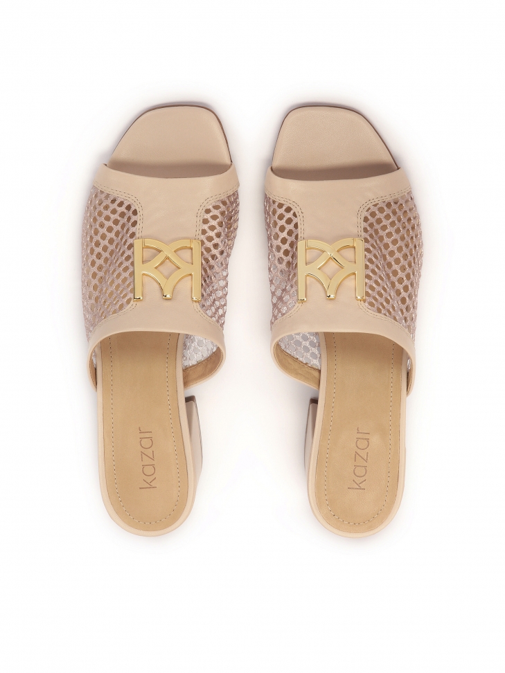 Mules su tacco largo con materiale a rete arioso SAGE