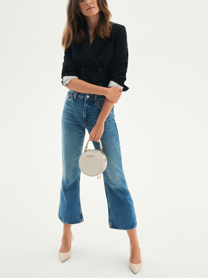 Décolleté da donna color crema STONE