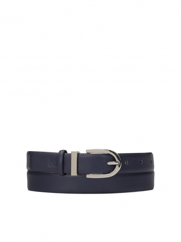 Cintura stretta blu navy con fibbia ad anello a D CLARITA